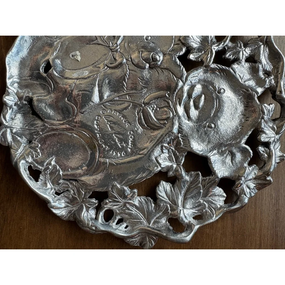 Arthur Court Silver‎ Bear Family Trivet Hot Plate One Size Kitchen Tool